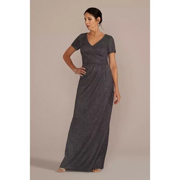 Oleg Casini Mother of Bride/Groom Formal Glittery Charcoal 18W - Picture 1 of 16